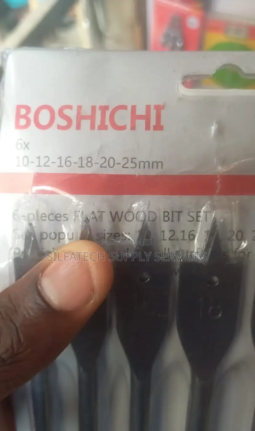 Flat Wooden Drill Bit Set