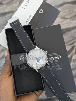 Tomi Leather Water Resistant Watch 