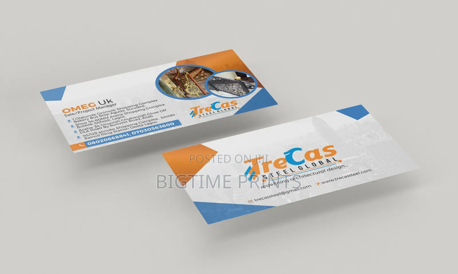 Complementary/Business Card Printing