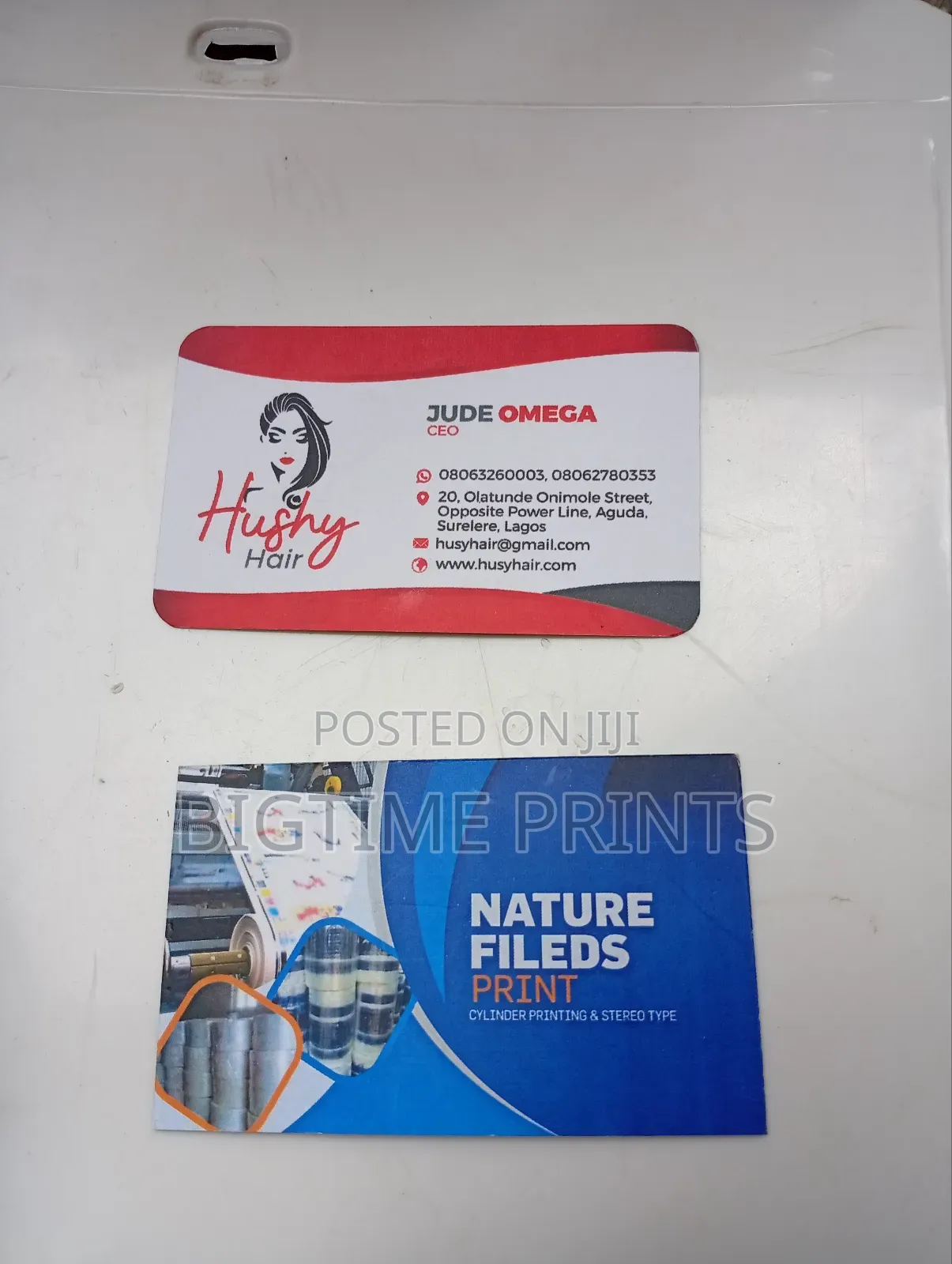 Complementary/Business Card Printing