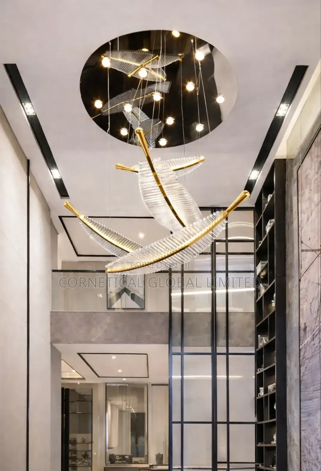 Premium Stylish Luster Decorative Leaf Crystal Led Chandelier