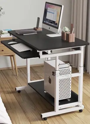 Adjustable Height Mobile Laptop Table - Computer Reading Table