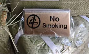 Stainless Steel "No Smoking" Sign