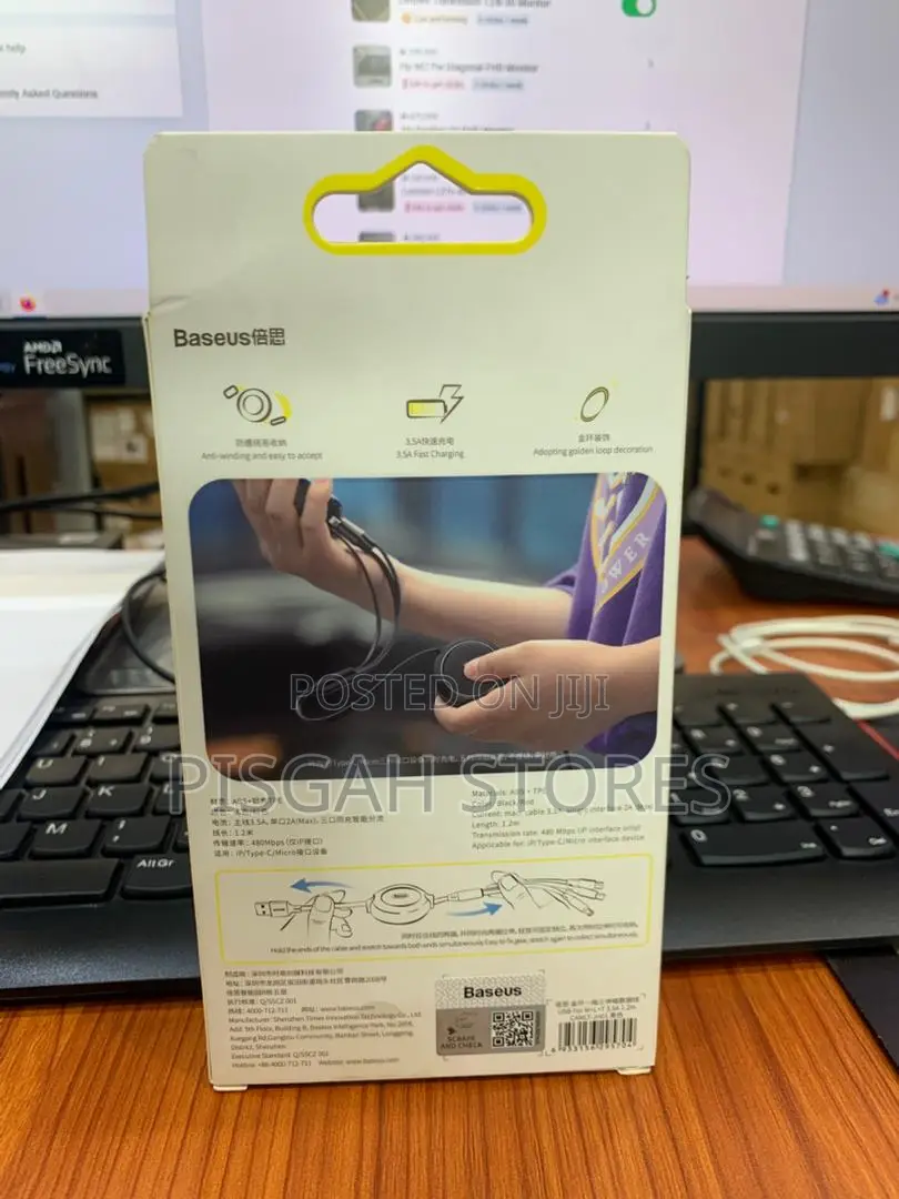 Baseus Golden Loop Three in One Elastic USB for M+L+T Camlt-Jh01