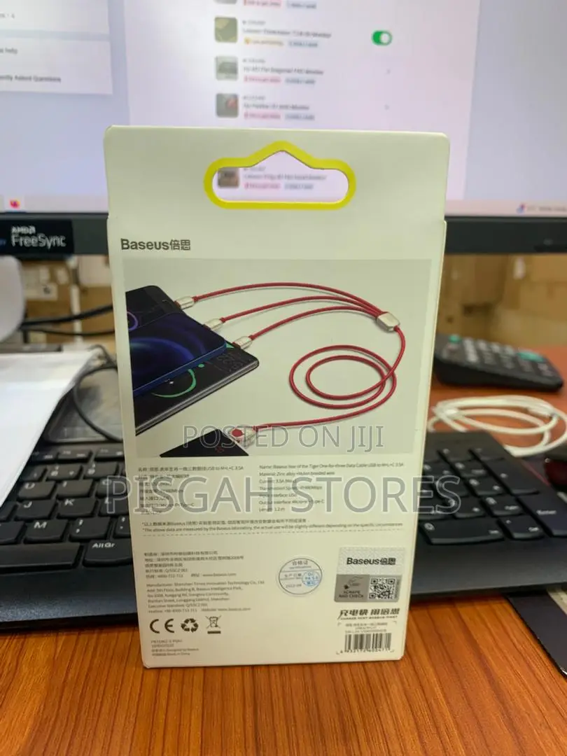 Baseus One-for-Three Data Cable Usb to M+L+C