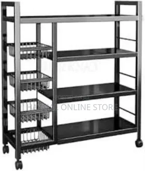 Movable 4 Layers Kitchen Rack