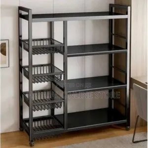 Movable 4 Layers Kitchen Rack