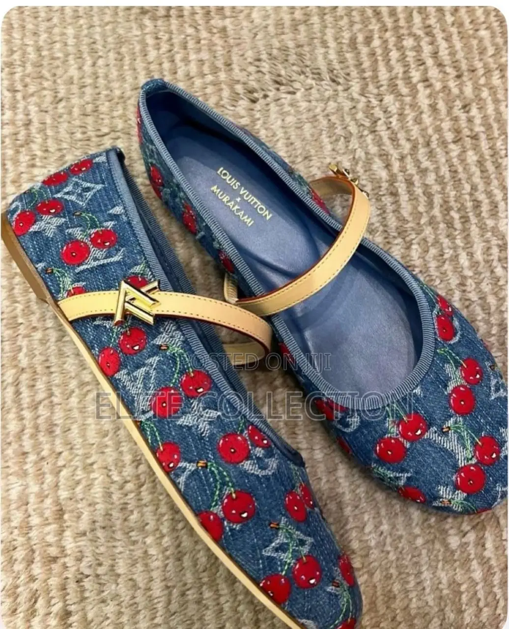 Quality Lúxury Cherry Lv Ballet Flats (Fully Boxed) Size : 37-42