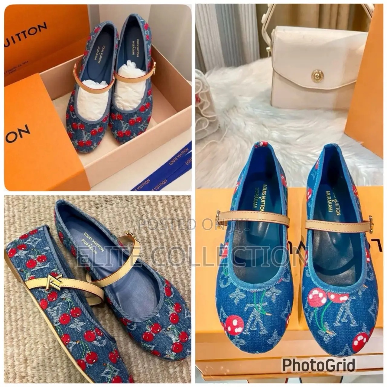 Quality Lúxury Cherry Lv Ballet Flats (Fully Boxed) Size : 37-42