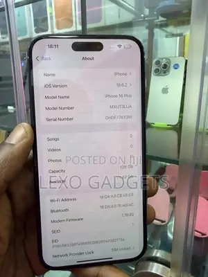 Apple iPhone 16 Plus 128 GB Black