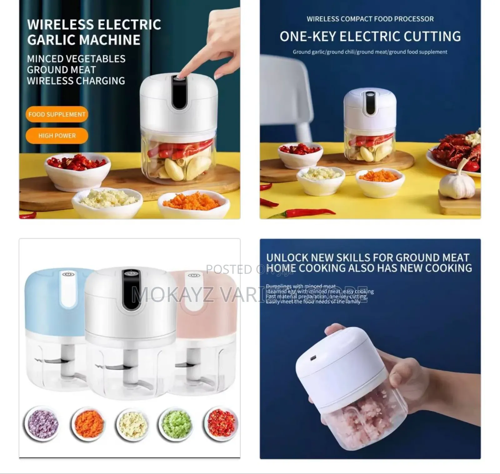 Rechargeable Mini Multipurpose Chopper/Garlic Masher