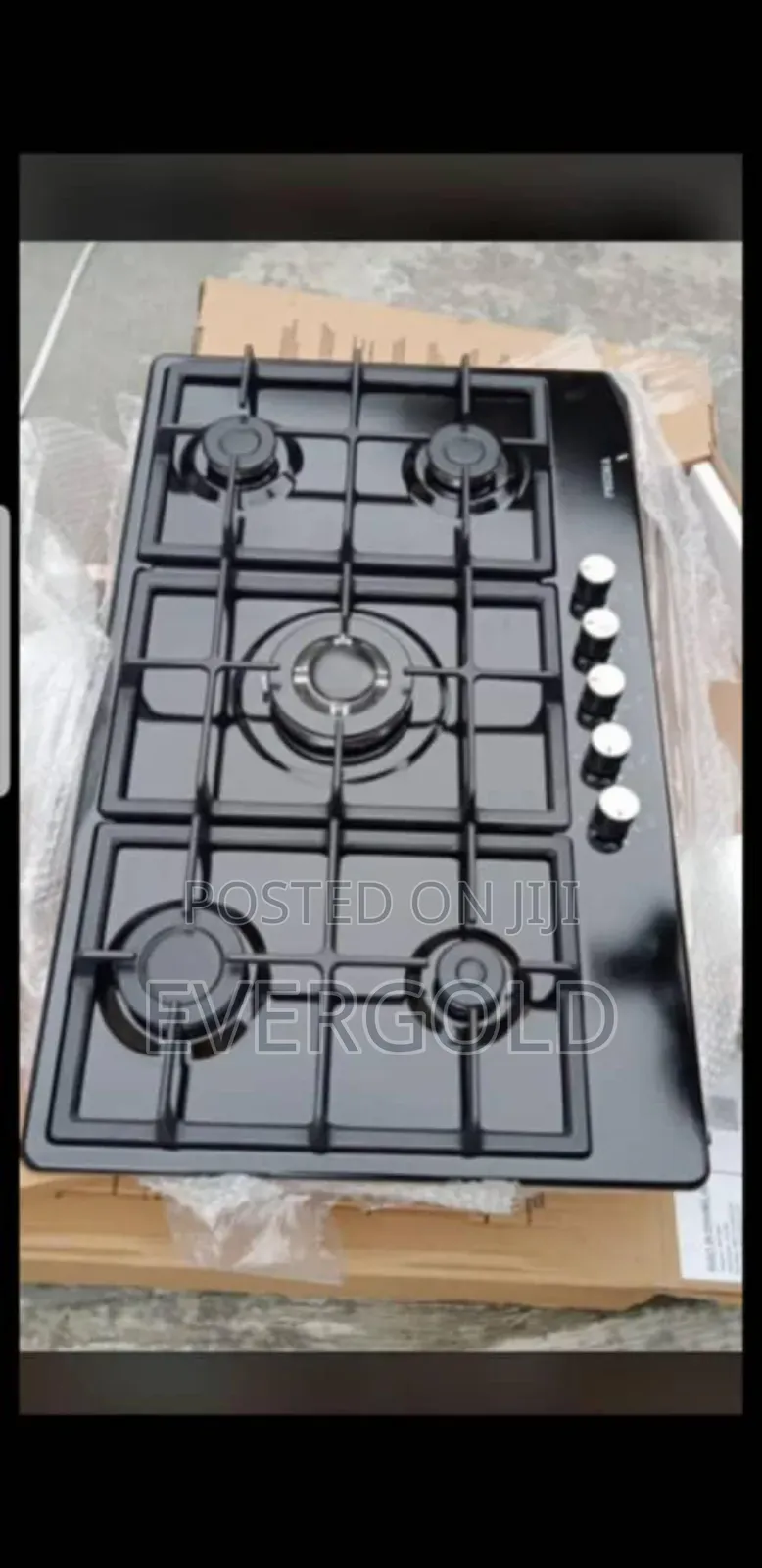 5 Burner Stainless Black Available