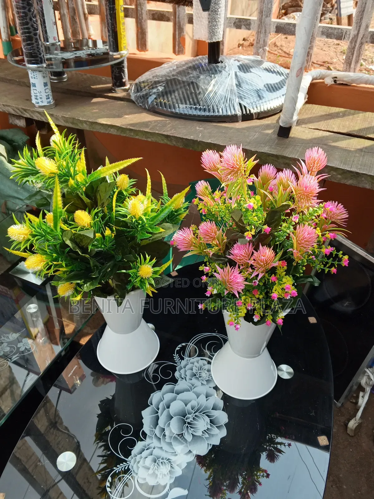 Golden Flower Vase Available