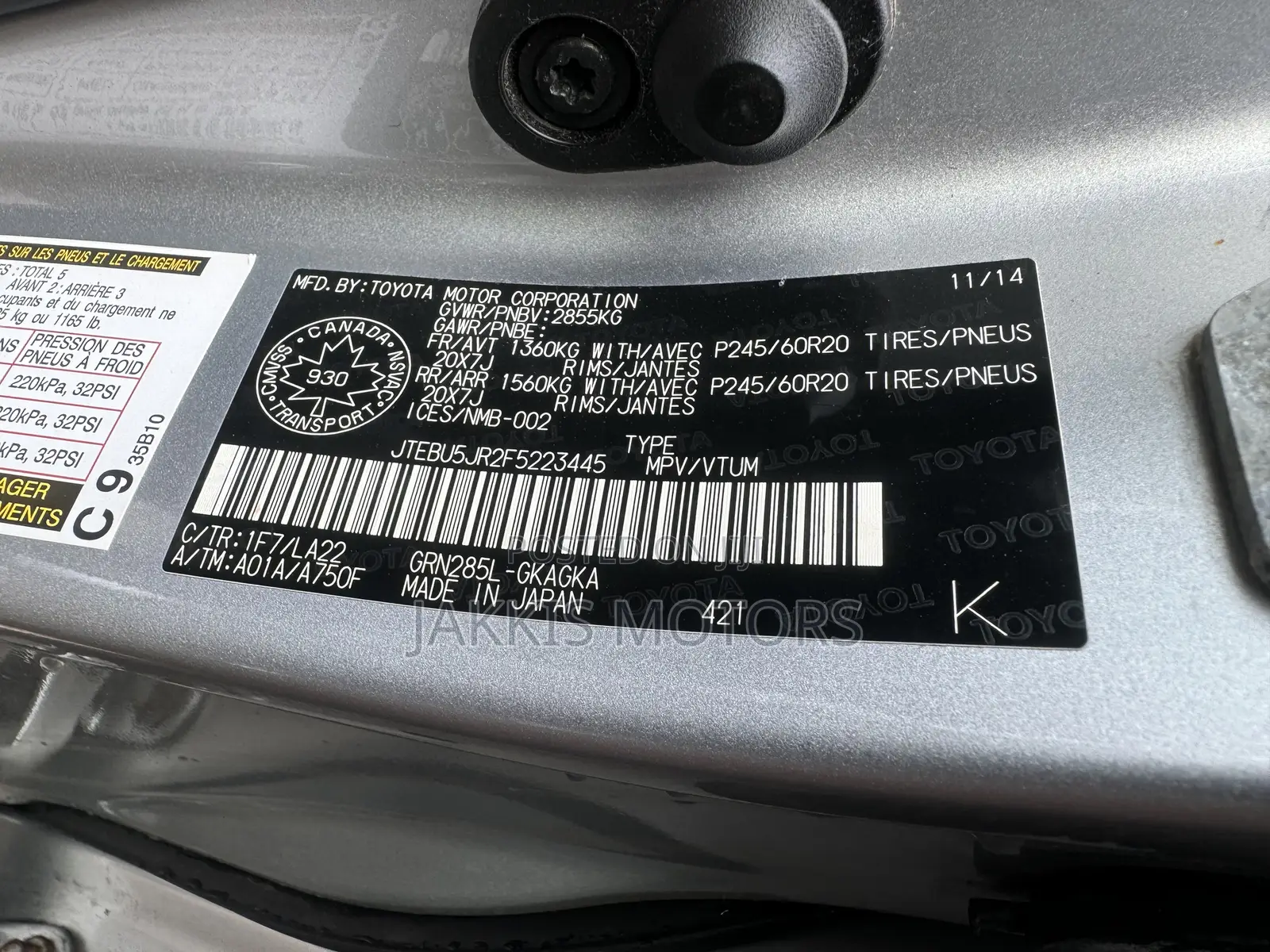 Toyota 4-Runner 2016 Silver