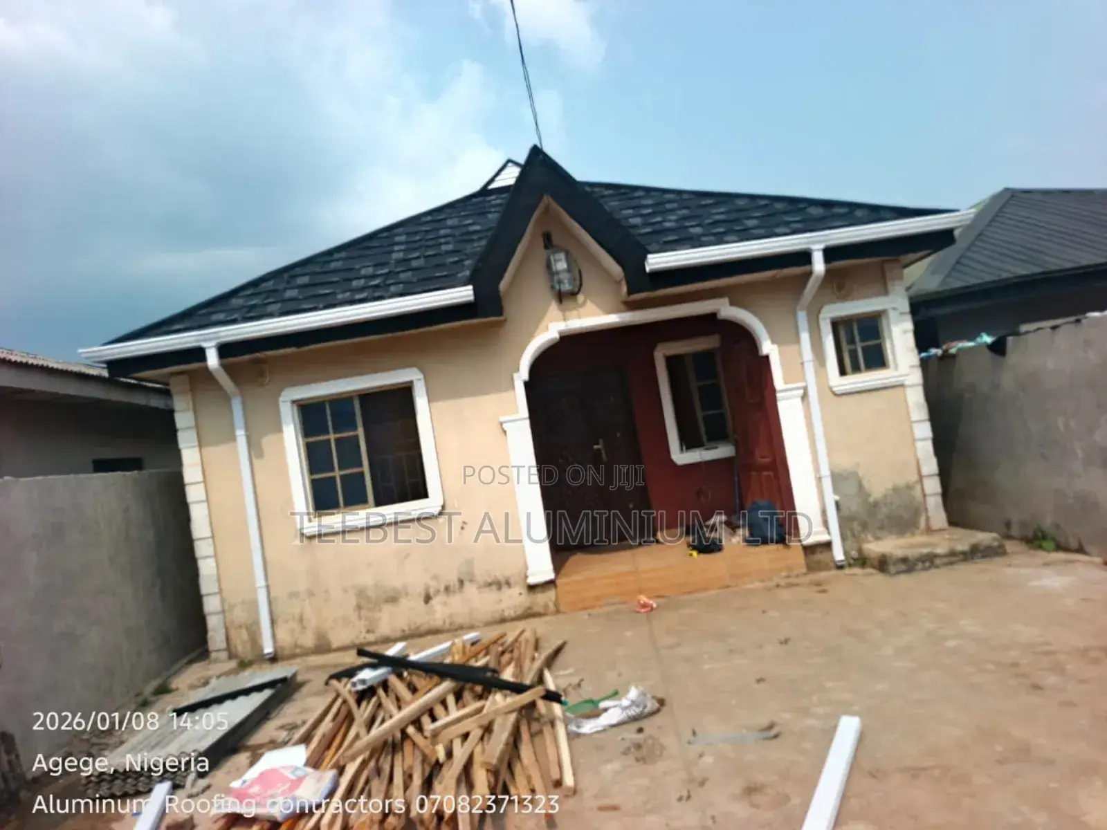 Gerrald Roof With PVC White Gutter
