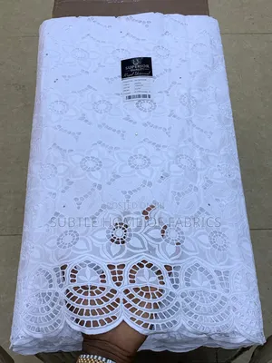 Premium White African Lace Fabric – Perfect for Eid 2026 Outfits
