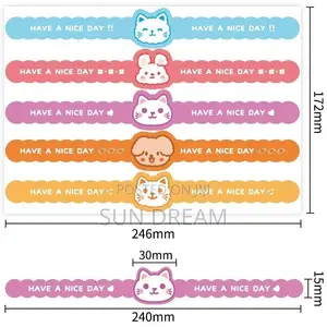 50 Sheets / Package Stickers Packaging Box Sealing Labels Cake Sticker