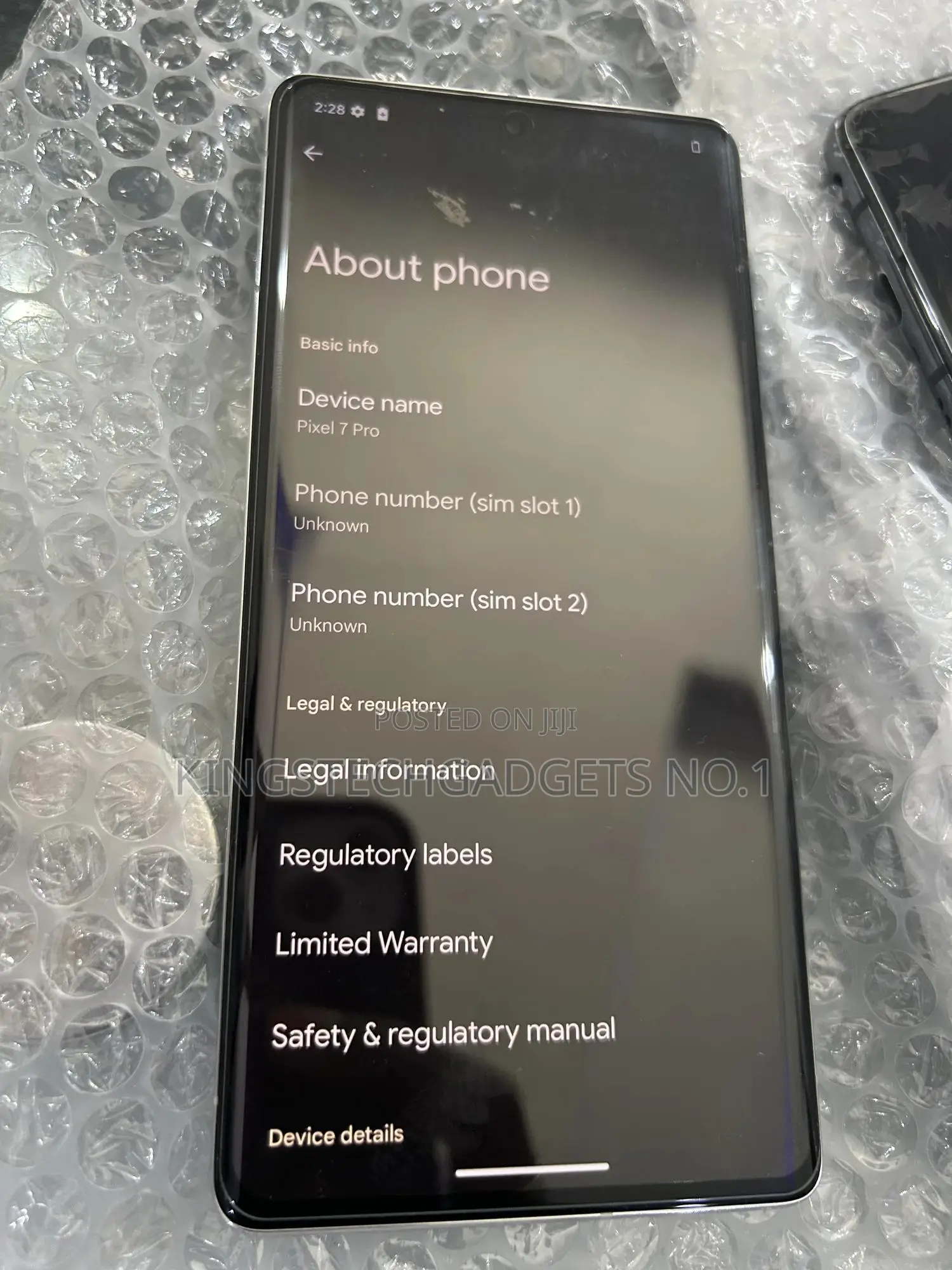 Google Pixel 7 Pro 256 GB White