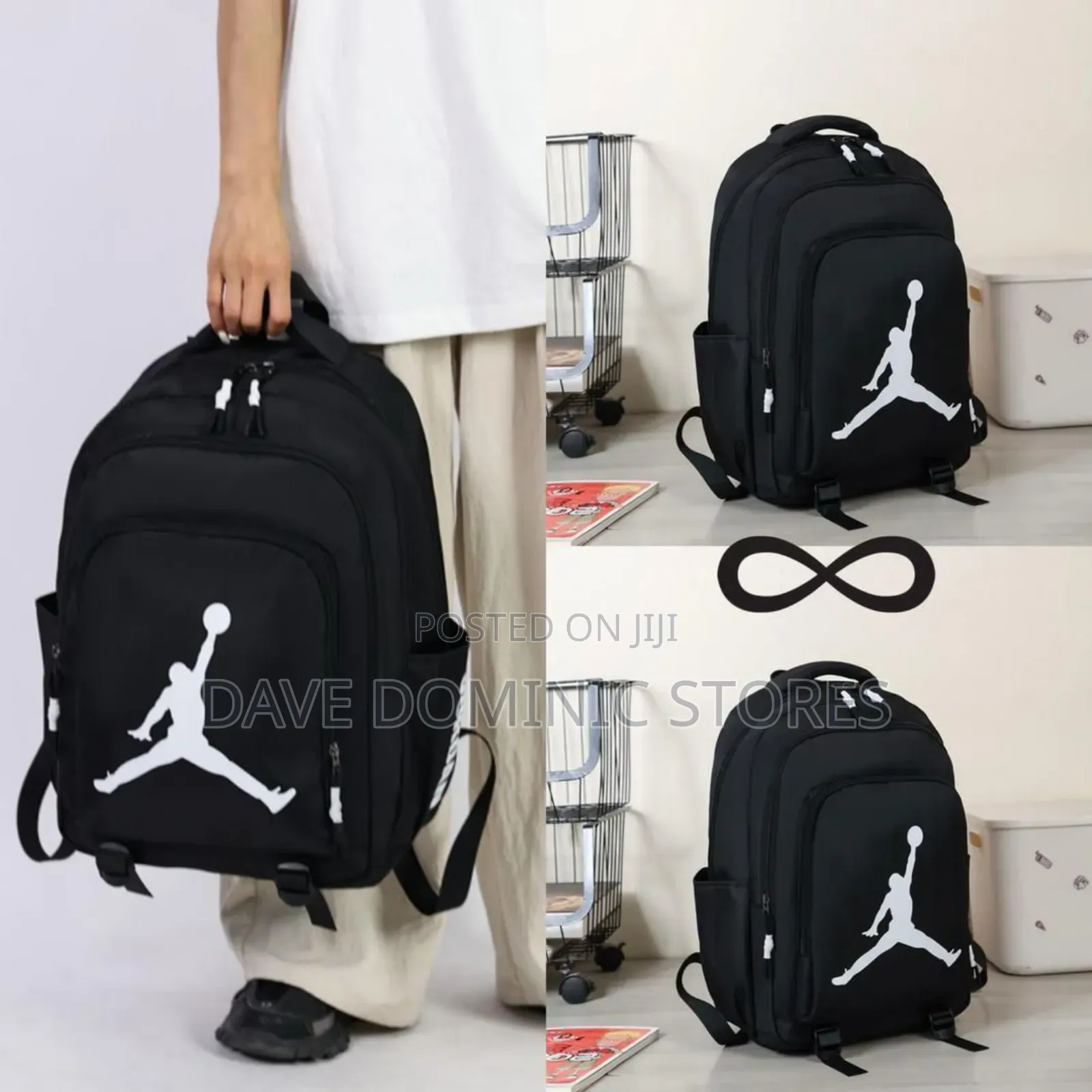 All Black Jordan Back Packs