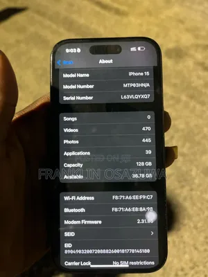 Apple iPhone 15 128 GB Black