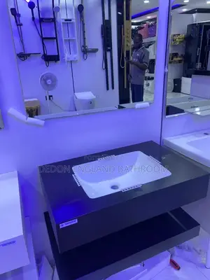 Luxury 80cm Marble Cabinets With Led Mirror