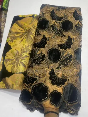 Luxury Velvet Lace With Gold Embroidery – Perfect for Eid Events