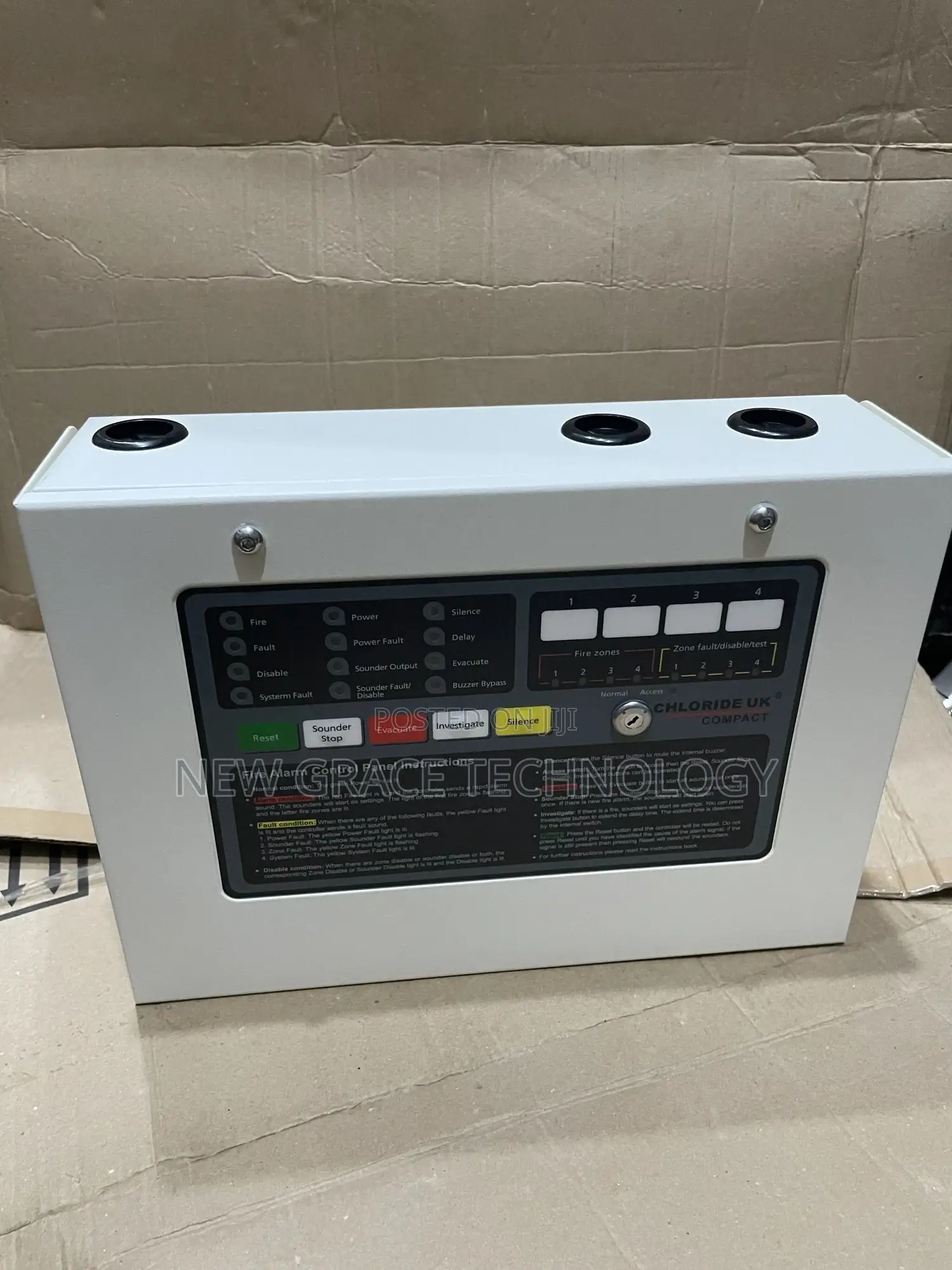 4zone Chloride Uk Conventional Fire Alarm Control Panel