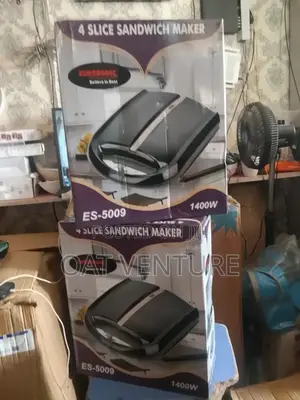 Eurosonic 4-Slice Sandwich Maker (Es-5009) - 1400w Fast Toaster