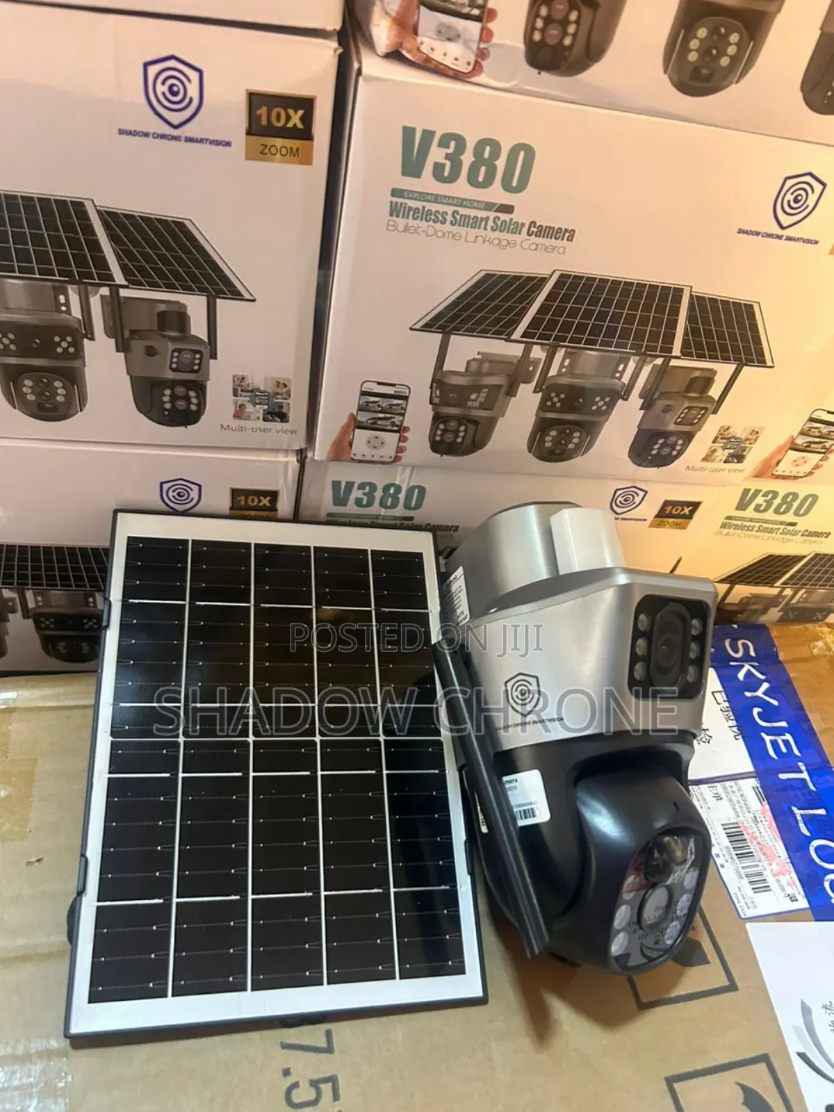 Solar Dual-lens Security Camera With Night Vision & Motion Sensor