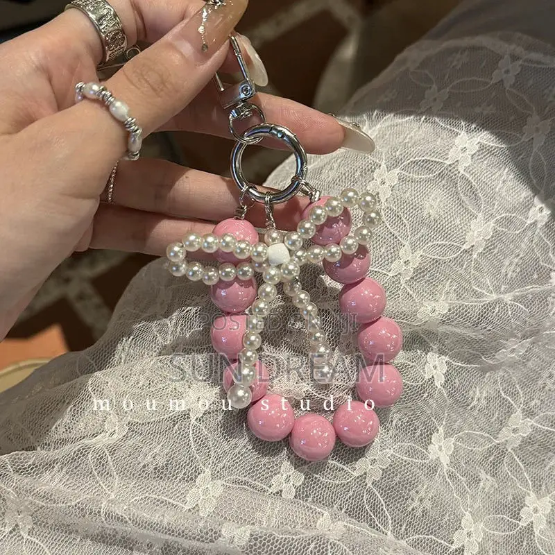 Bag Charms Beads Bag Accessories Pink Gift