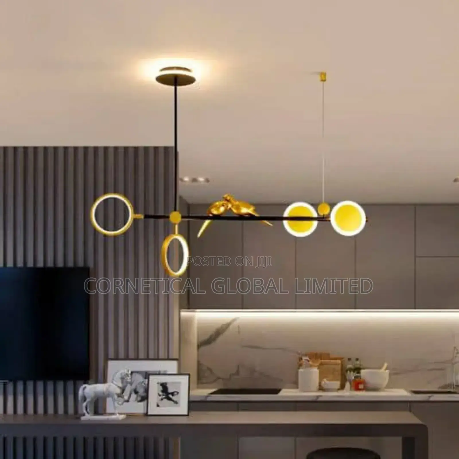 Modern Bird-accent Glass Pendant Chandelier