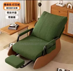 Nursing Rocking Chair,Sleeper Chair, Armchairs With Folding Foot Pad