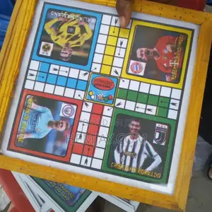 Wooden Glass Ludo Game "Available in Different Design and Club Logo"
