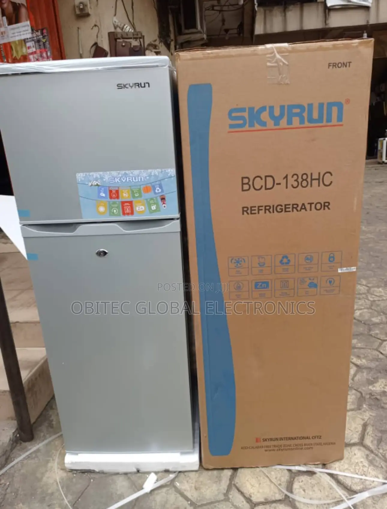 Skyrun Fridge 138litters Double Door