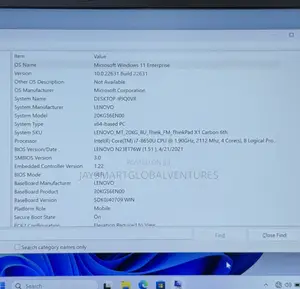Laptop Lenovo ThinkPad X1 Carbon 16GB Intel Core i7 SSD 256GB
