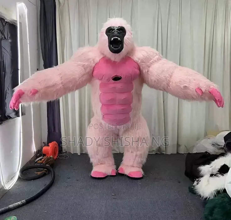 Pink Gorilla Mascot Custom