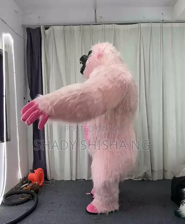 Pink Gorilla Mascot Custom