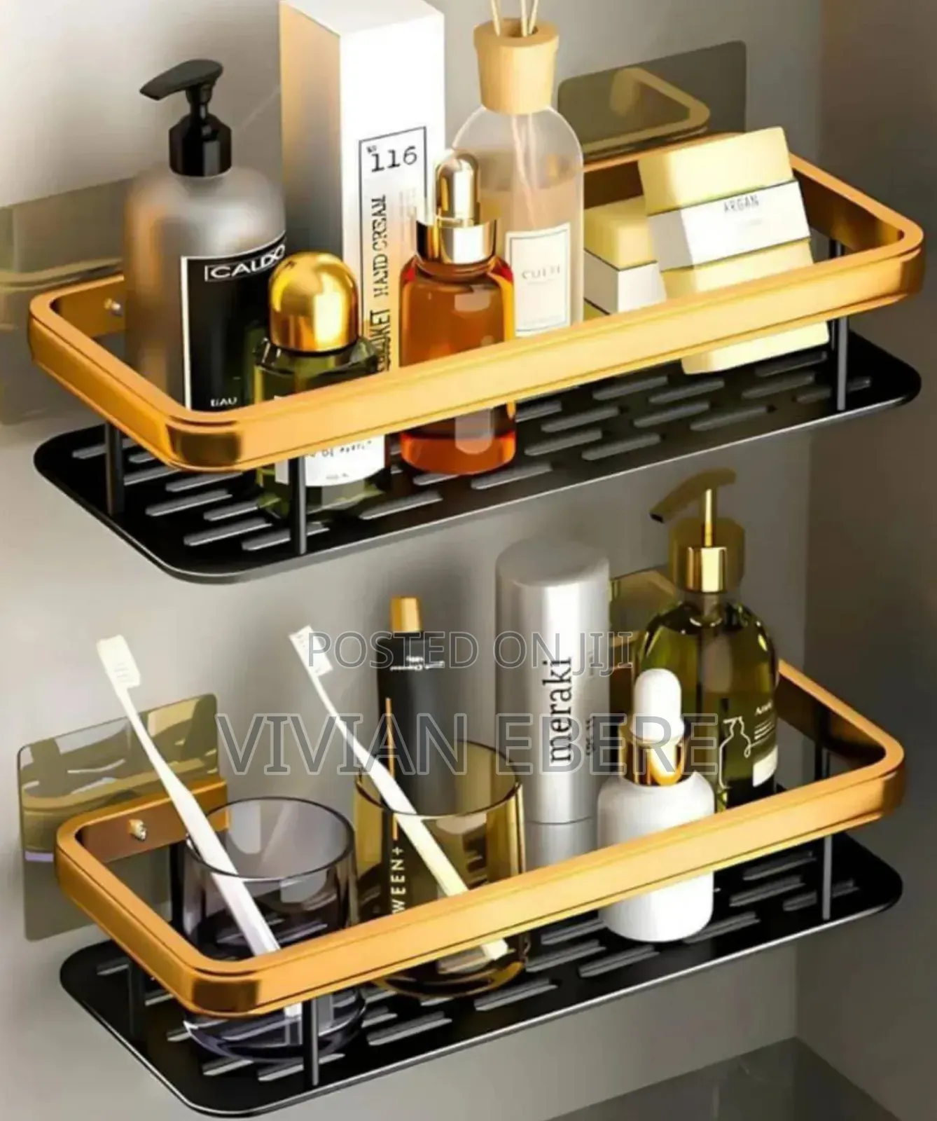 Gold Black Wall Rack