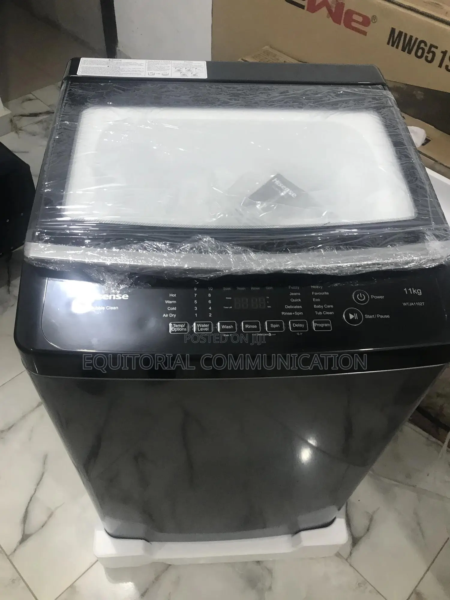 11kg Hisense Automatic Toploader Washing Machine