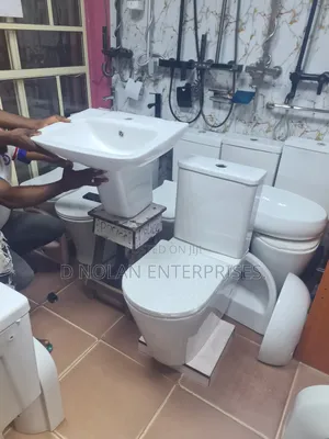 Water Closet With Half Pedestal