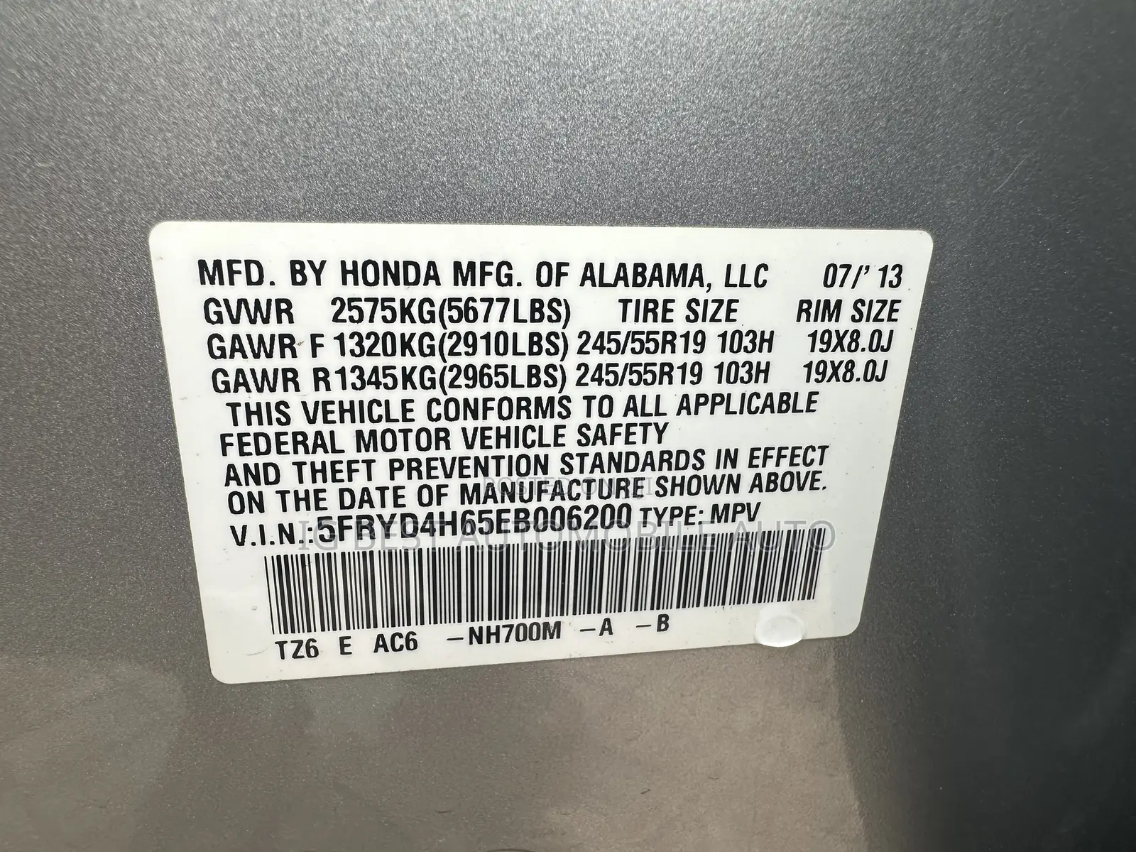 Acura MDX 2013 Silver