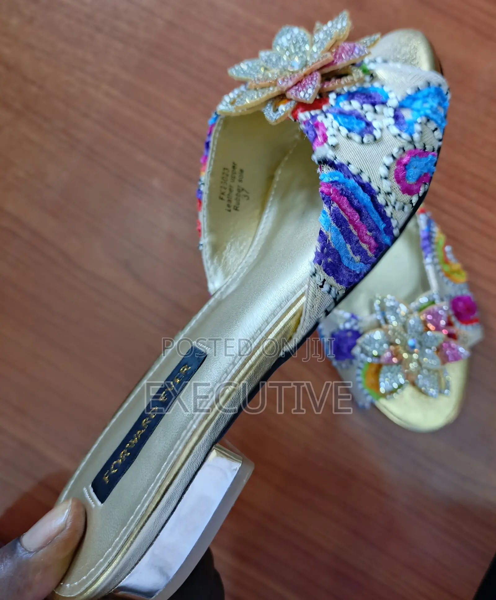 Golden Flat Slippers