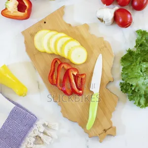 Illinois State Shaped Serving and Cutting Board, Wall Display