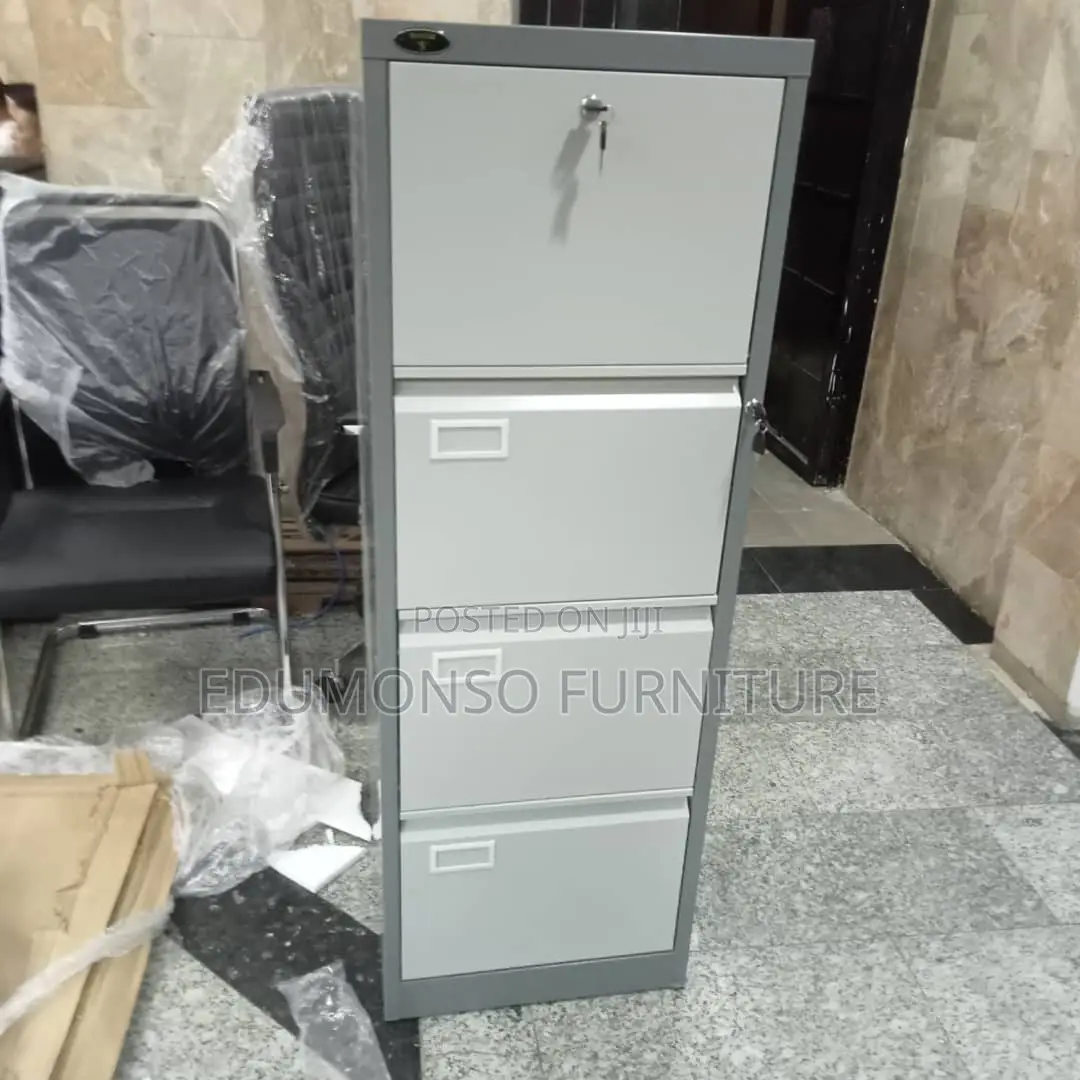 Heavy-Duty Metal Filing Cabinet With Lock
