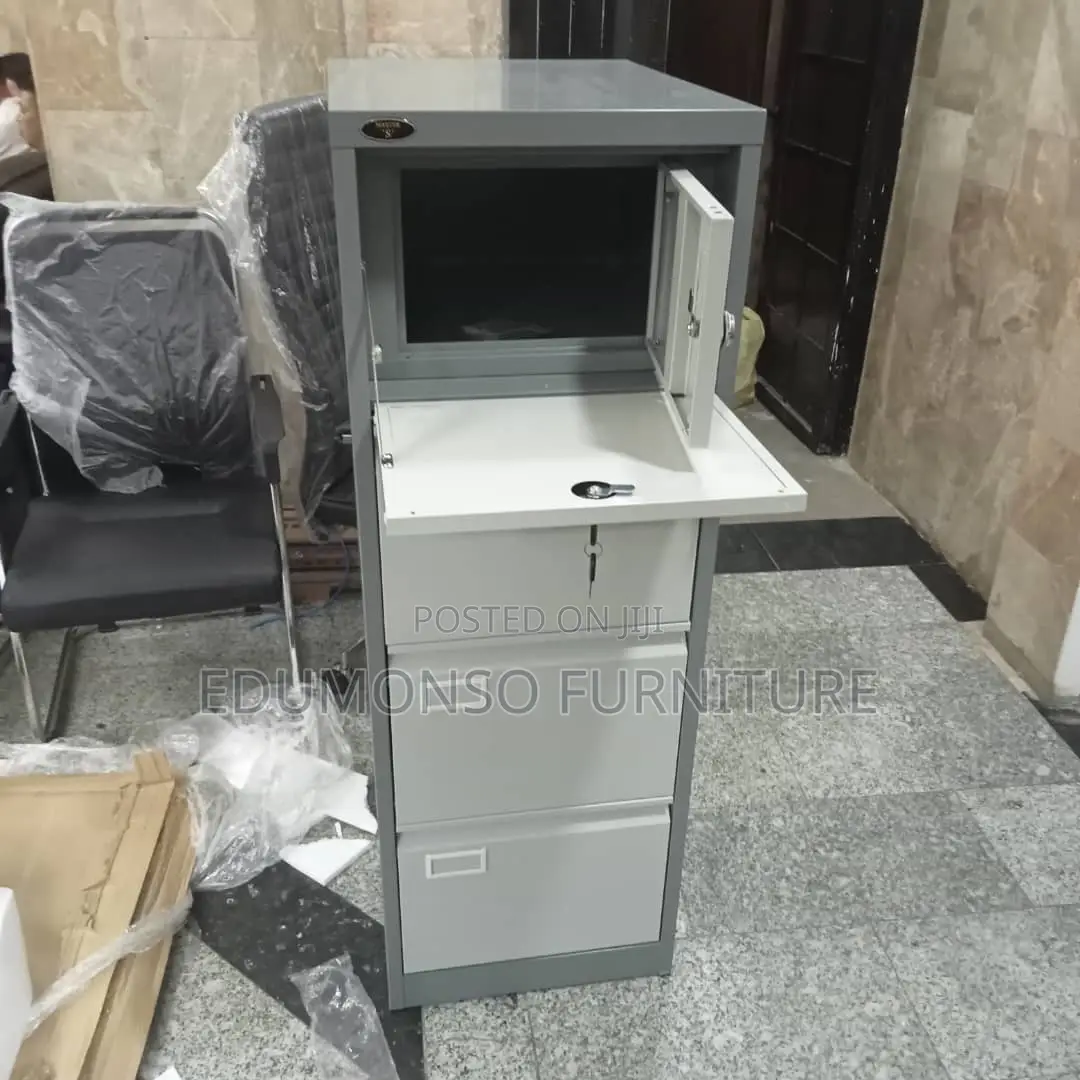 Heavy-Duty Metal Filing Cabinet With Lock