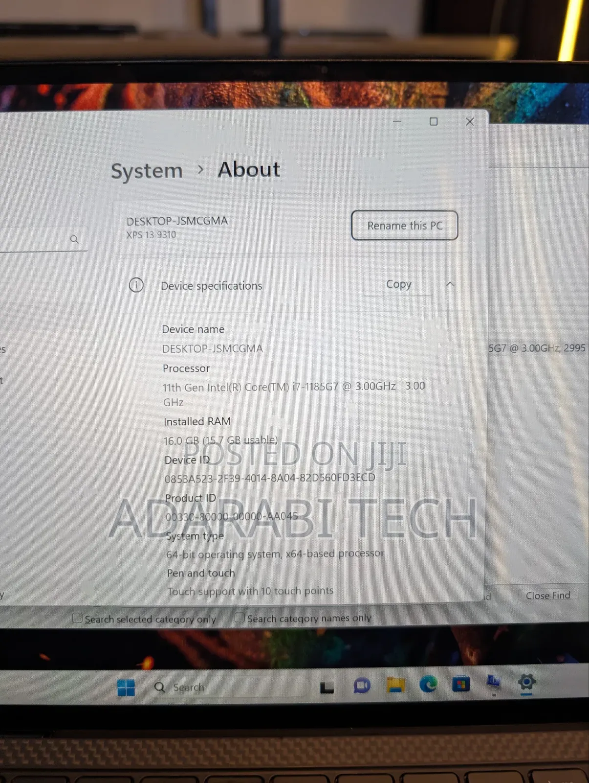 Laptop Dell XPS 13 9310 16GB Intel Core I7 SSD 512GB
