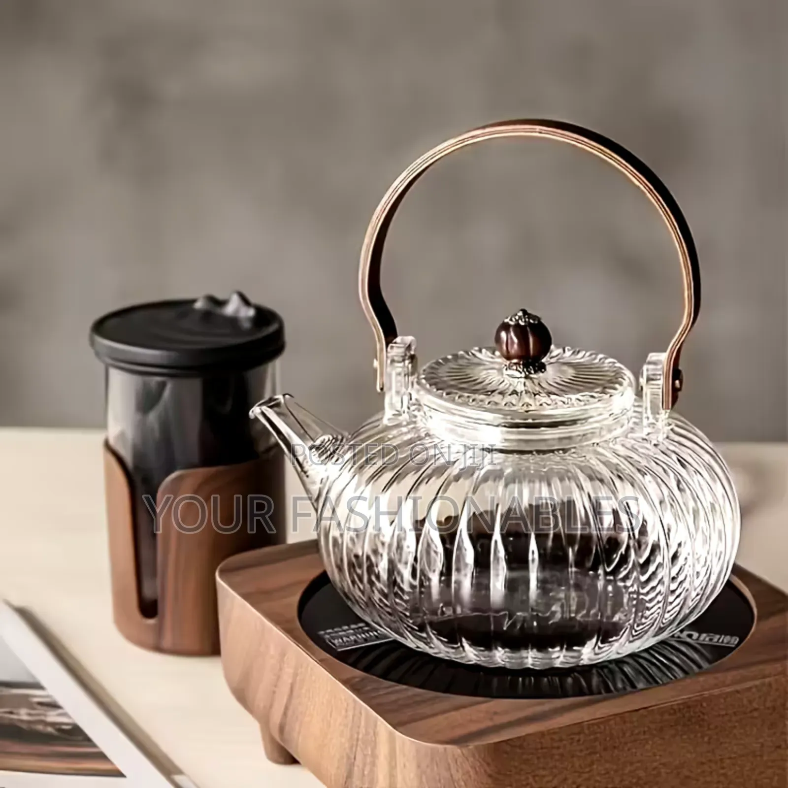 Compact Borosilicate Glass Pumpkin Teapot/ Kettle