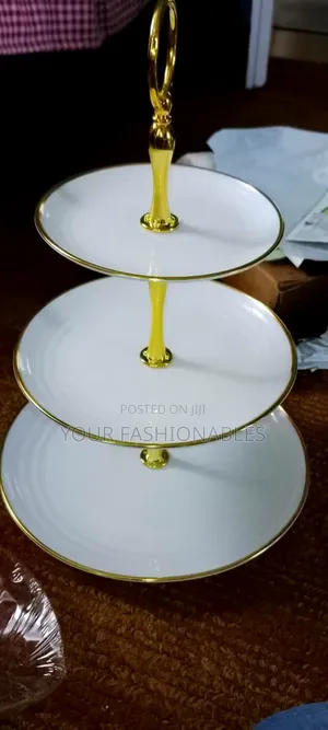 White Pp 3 Layer Cake Food Display Stand
