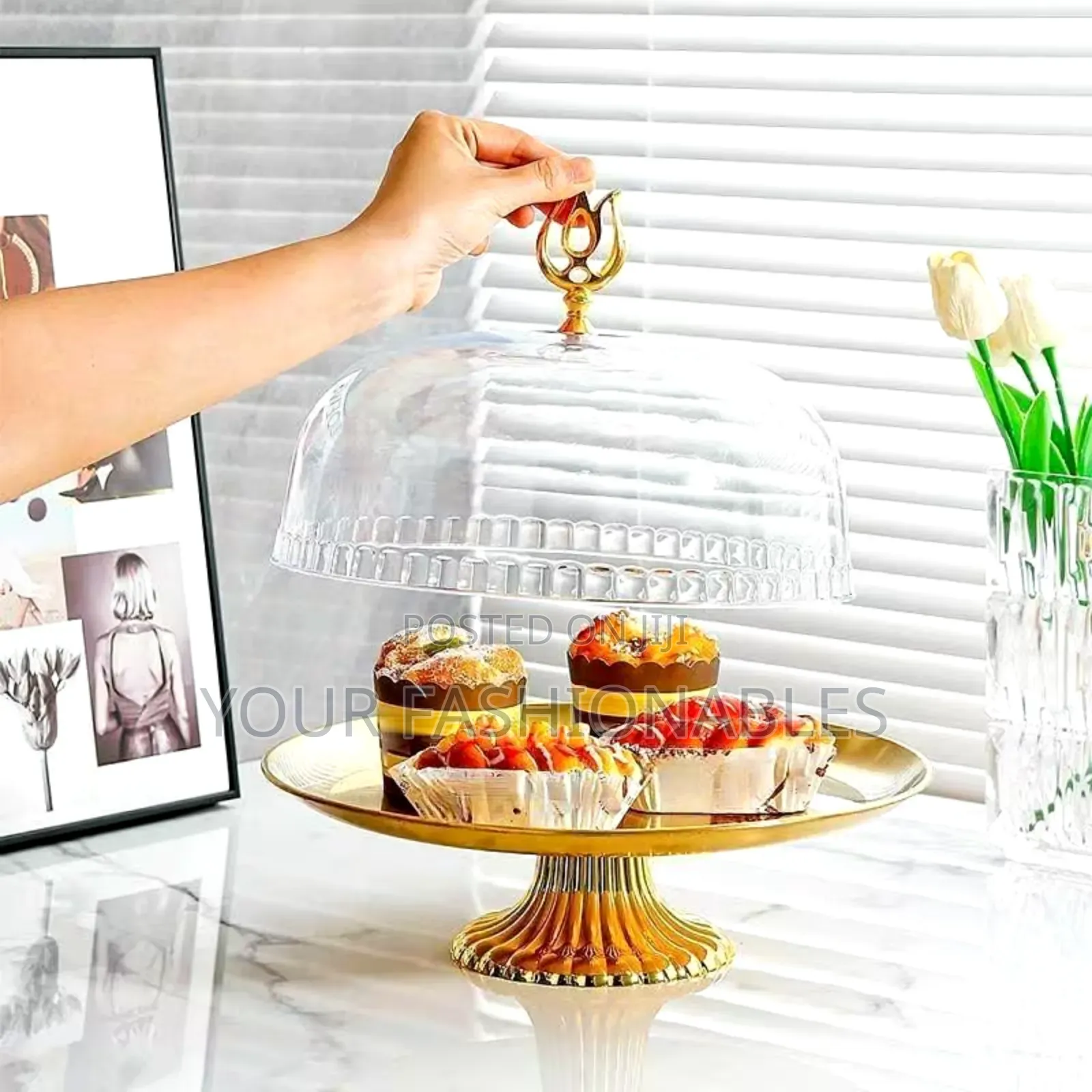 Gold Dome Dessert Cake Food Stand