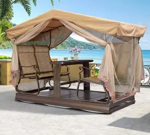 Luxury Canopy Tent Swing Chair, 4 Seater